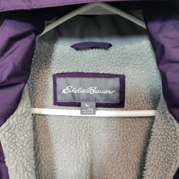 Eddie Bauer Womens Weatheredge Purple Hooded Coat Full Zip Size PXL - Picture 8 of 14